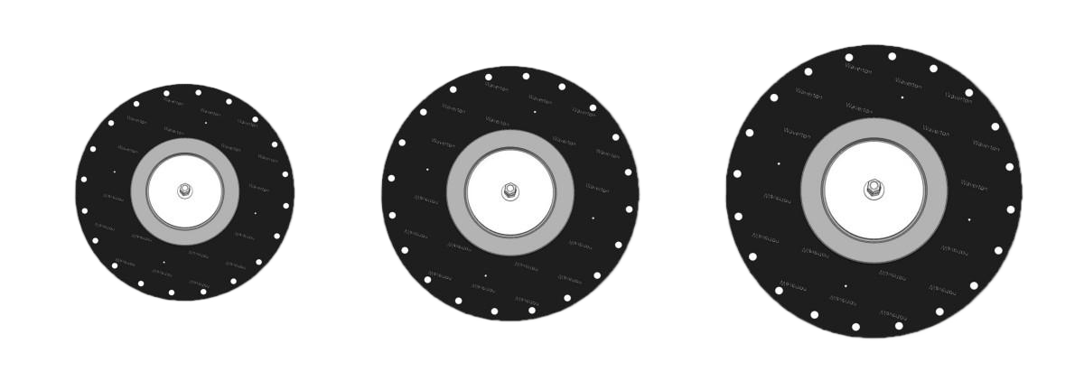 Special high-temperature diaphragm for ultra-low pressure rotary spray valve